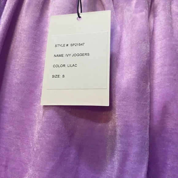 Generation Love Ivy Jogger Lilac Small NEW NWT REG $165 - Picture 3 of 4